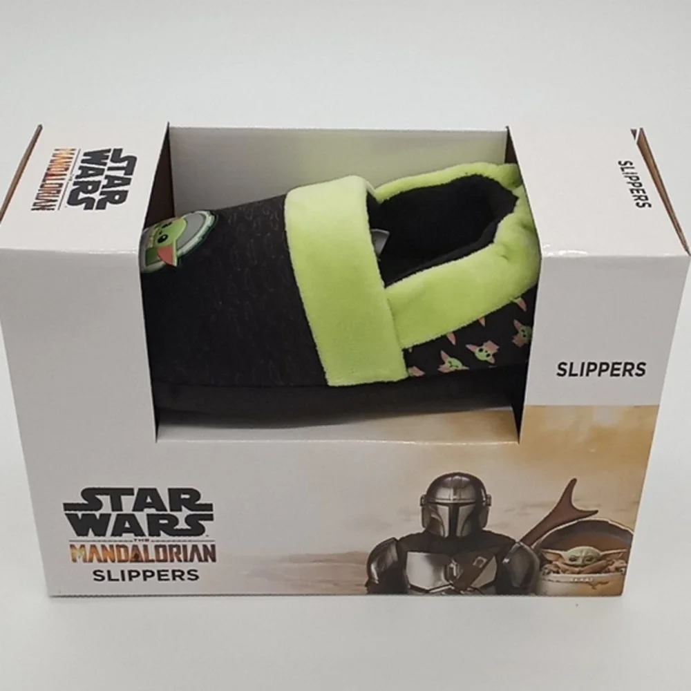 Star Wars The Mandalorian Grogu Kids Slippers Black Baby Yoda‎ 5